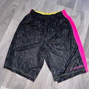 Nike LIVESTRONG Men’s  Black and Pink Athletic Shorts